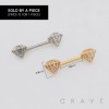 DIAMOND-SHAPED HOLLOW REVO INLAY 316L SURGICAL STEEL NIPPLE RING DIAMOND-SHAPED HOLLOW REVO INLAY 316L SURGICAL STEEL NIPPLE RING